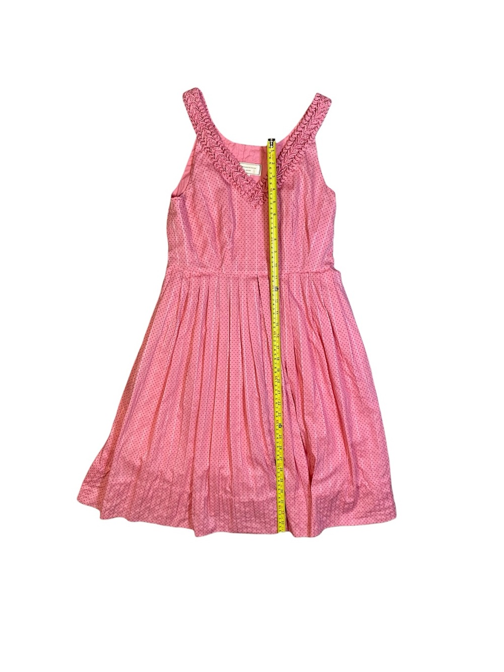 Anthropologie Moulinette Soeurs Melon Ball Pink Polka Dot Midi Dress Size 4 - Picture 11 of 12